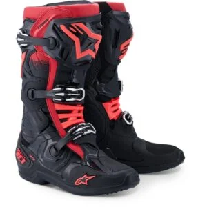 Мотоботы Alpinestars Tech 10 чёрно-красные — пара