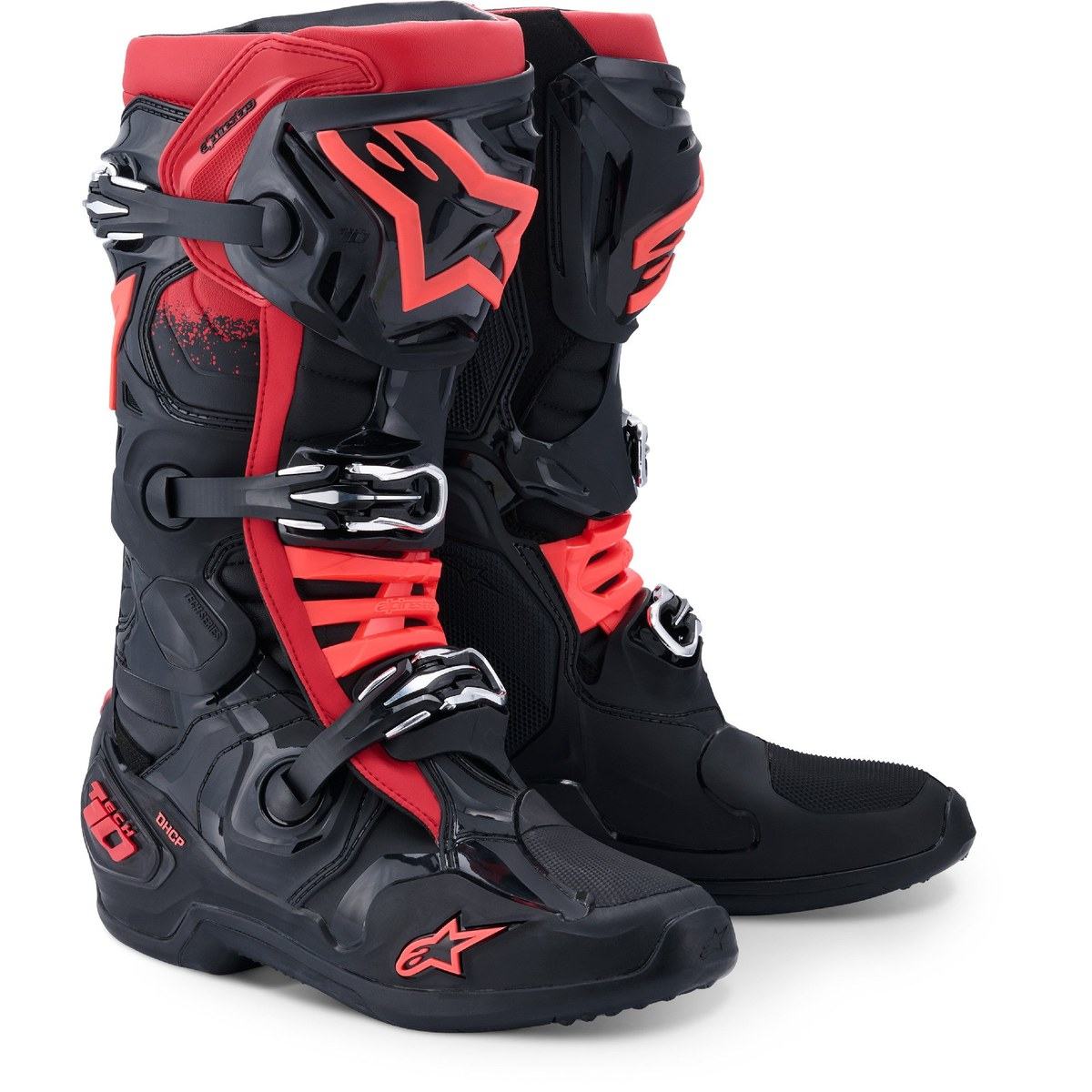 Ботинки Alpinestars Tech 10, черно-красные — фото 1